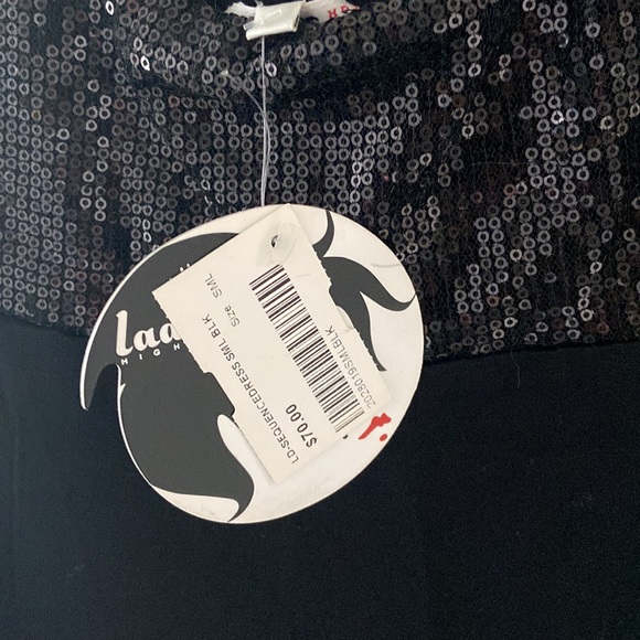 Black dress with sequin top - size S - Picture 6 of 6